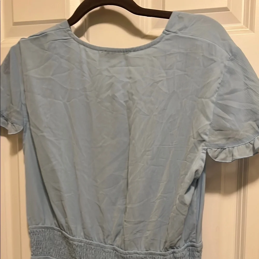 Light Blue Ruffle Dress - Picture 11 of 13